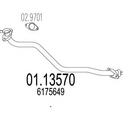 MTS 01.13570 Exhaust Pipe